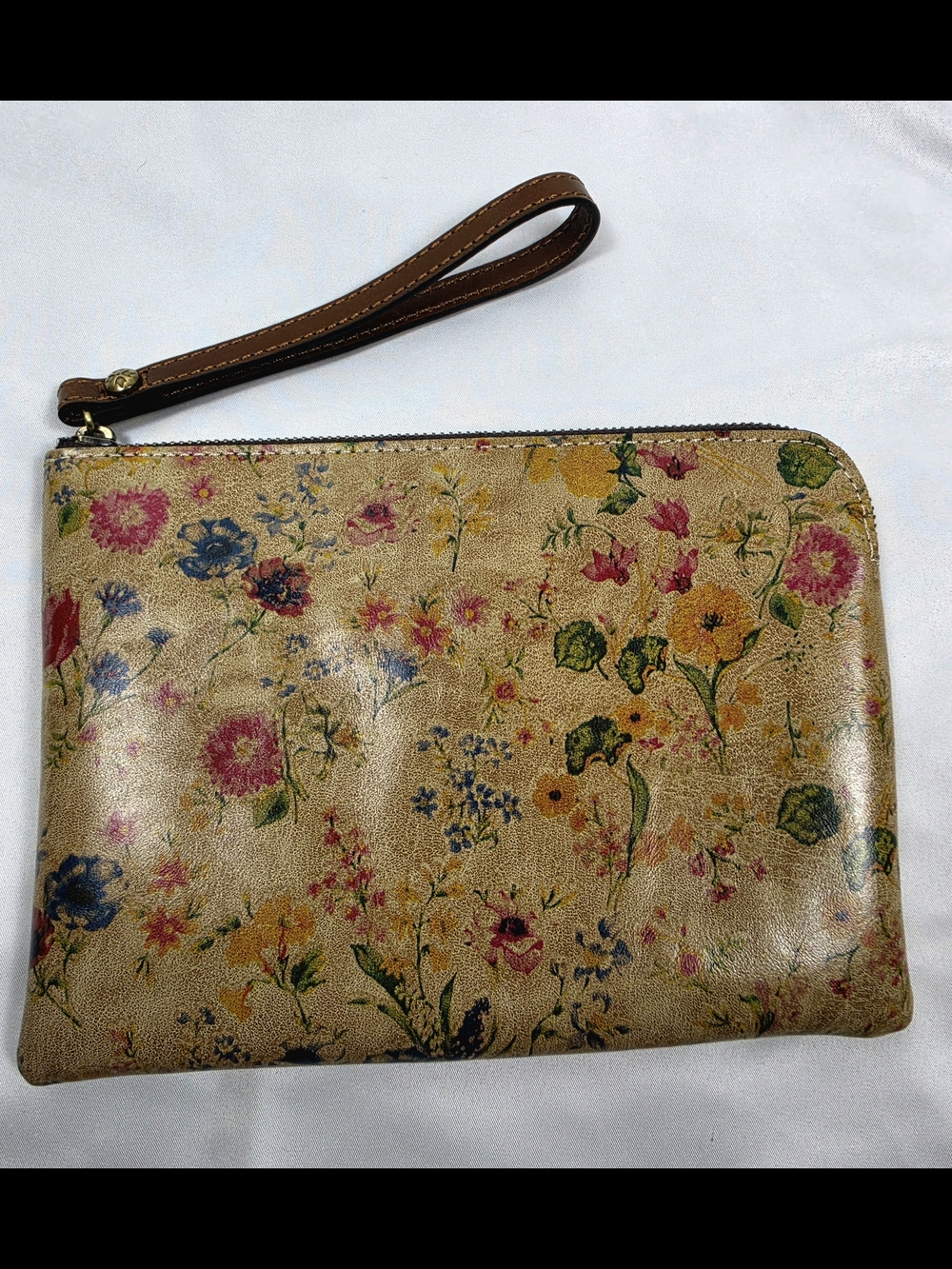 Patricia Nash Floral Leather Wristlet Clutch | Excellent Condition